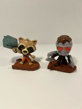 McDonalds Marvel Guardians of the Galaxy Figures Rocket Raccoon Star Lord Toys